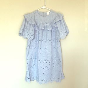 NWT H&M eyelet baby blue dress